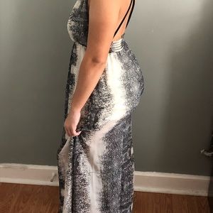 Black and white maxi dress